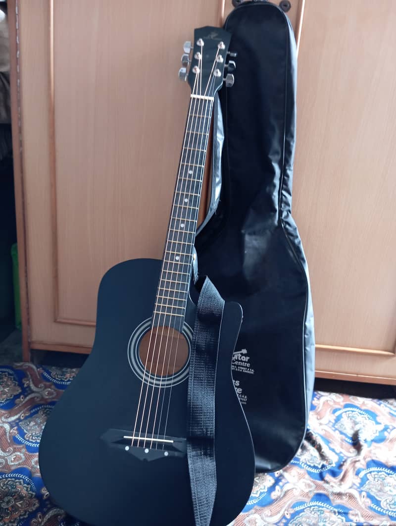 Acoustic guitar 38 inch matt black color 0