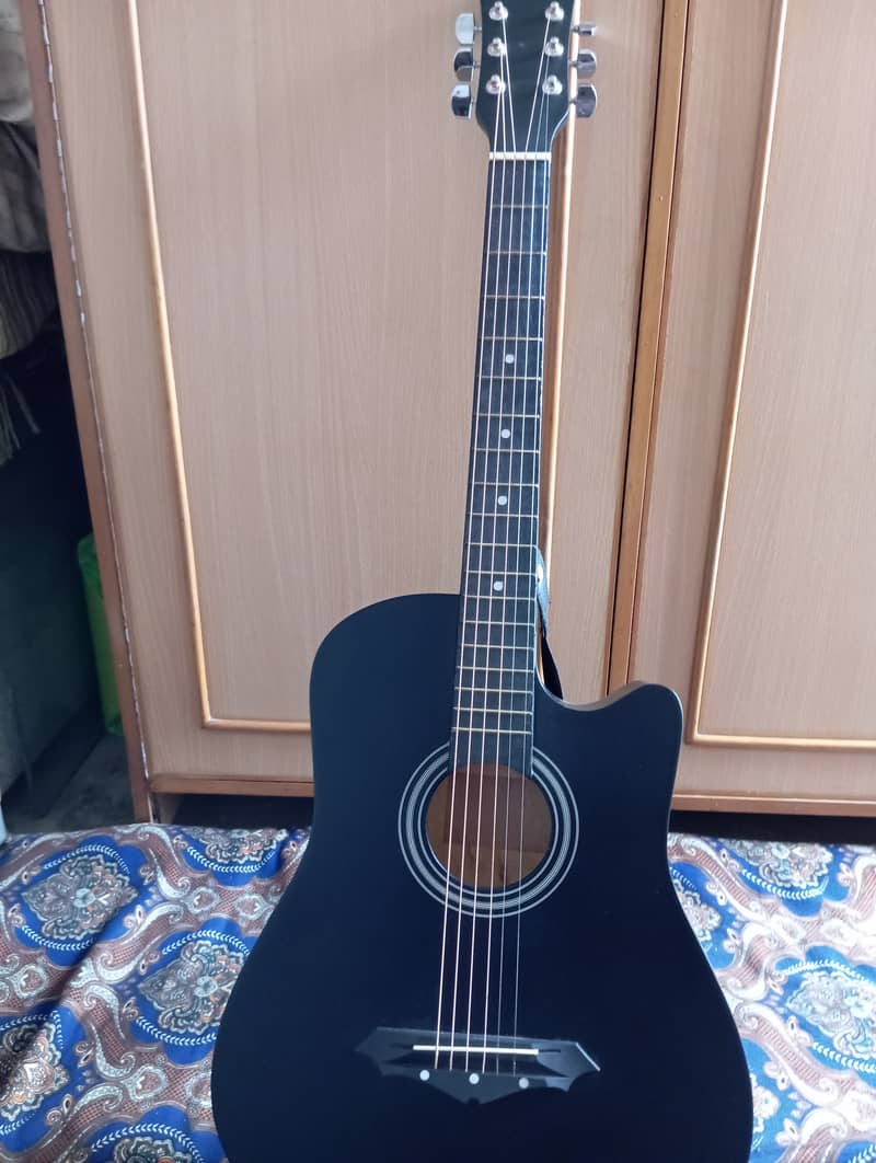 Acoustic guitar 38 inch matt black color 4