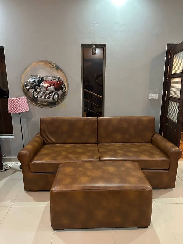 Leather sofa Ikea design 1