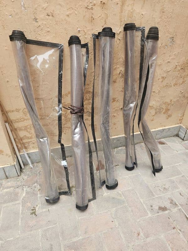 4 peaces outdoor transparet curtains Ft 8inch already stech 2