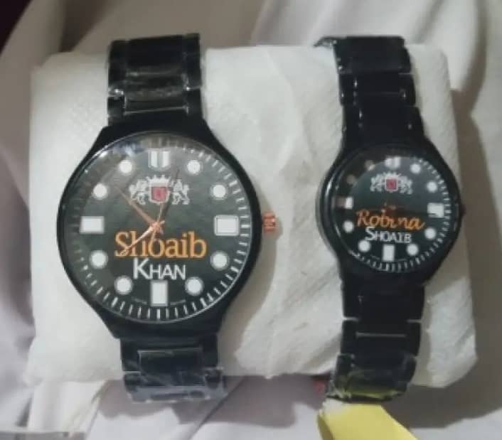 CUSTOMIZED NAME METAL WATCH FOR COUPLE 1