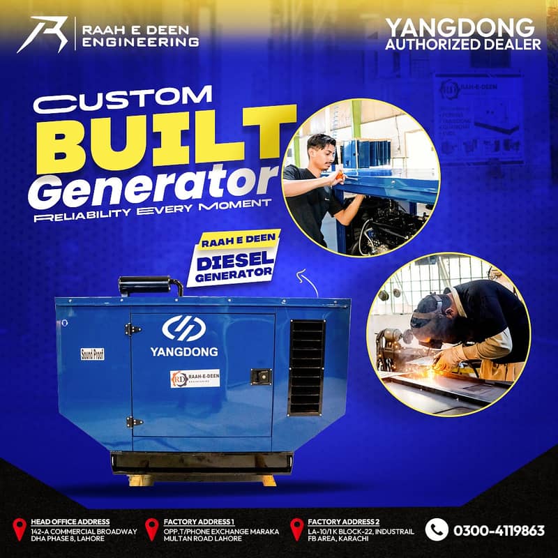 Yang Dong Generator|10 KVA to 100 KVA|Diesel Generator|Commercial 2