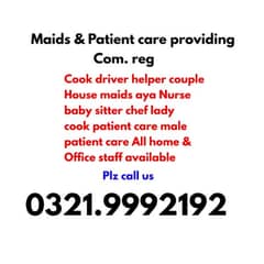 Cook Chef Maids patient Care Available