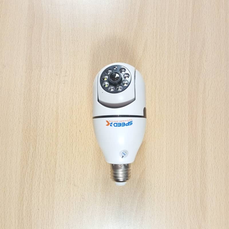 Speed-x Bulb Camera 1080p Wifi 360 Degree Panoramic Night Vision Two- 4