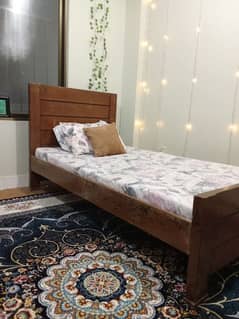 Single bed with mattress