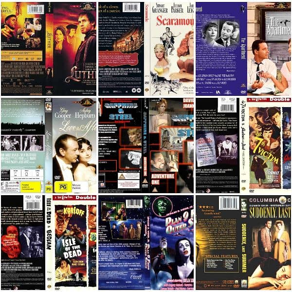 From 1940 to 1980 englsh dvd movies are available in bulk quantity 9