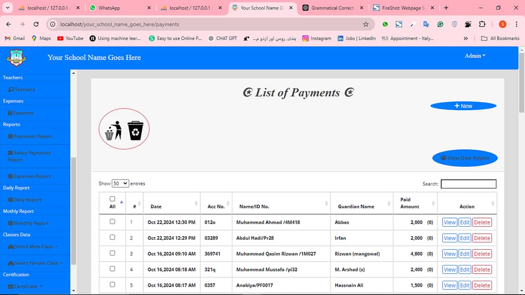 School Management System 12