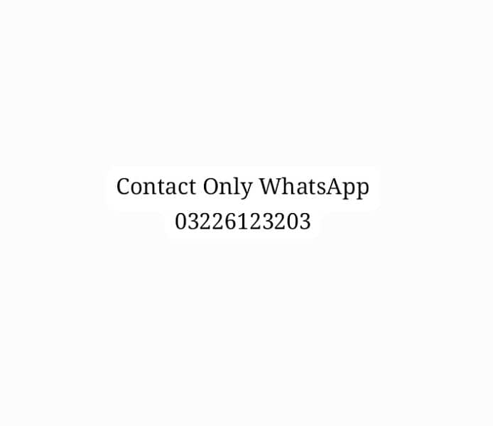 only WhatsApp 0322,,61,,23,,203 1