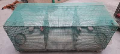 3 portion cage with 10 budgies matki