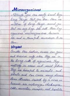 handwriting Assignment work