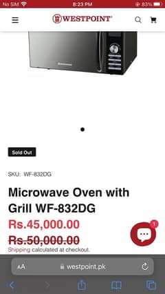 microwave oven with grill is for sale