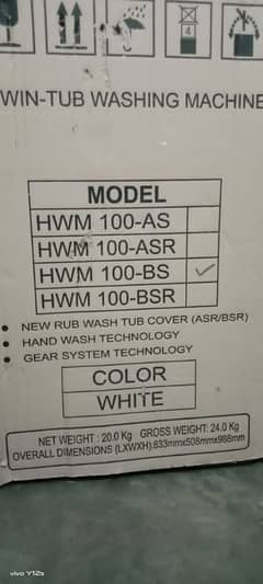 Haier Twin tub washing machine for sale