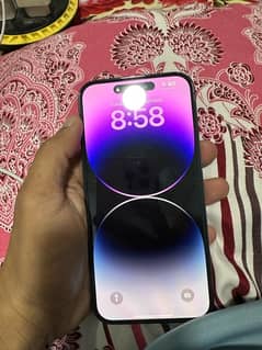 iPhone 14pro max non jv deep purple 03123427751 whatsapp