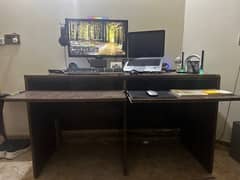 Spacious Wooden Computer Table with Sliding Shelf for Office or Home