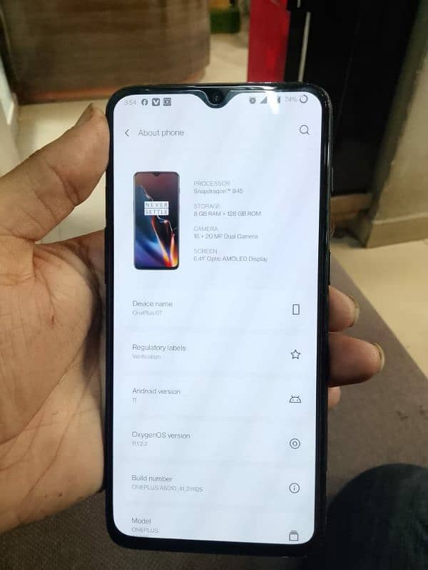 OnePlus 6t  10of10 urgent sale 8 128 snapdragon 855 2