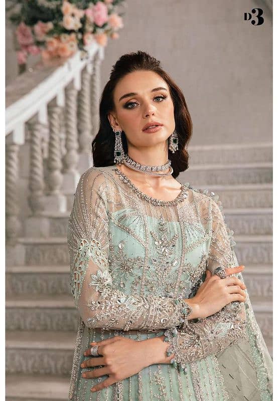 MARIA B 3 PCs Unstitched Fully Heavy Embroidery Suit 4