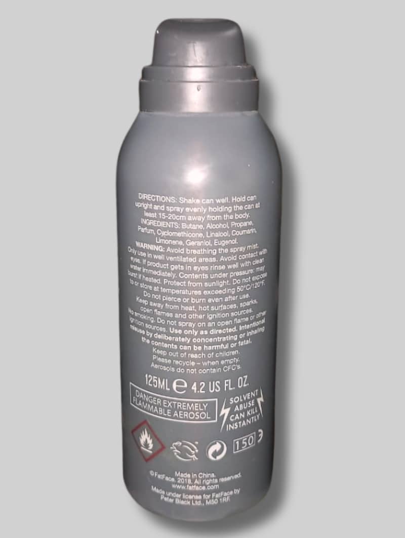 Fatface body spray just used once or twice. Came from UK 0