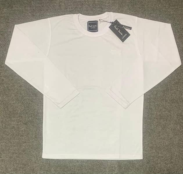 1 Pc Men's Plain White Full Sleeves Shirt 1