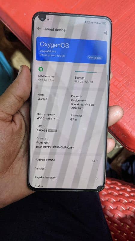 OnePlus 9pro 8 /128 dual sim approved snapdragon 888 8