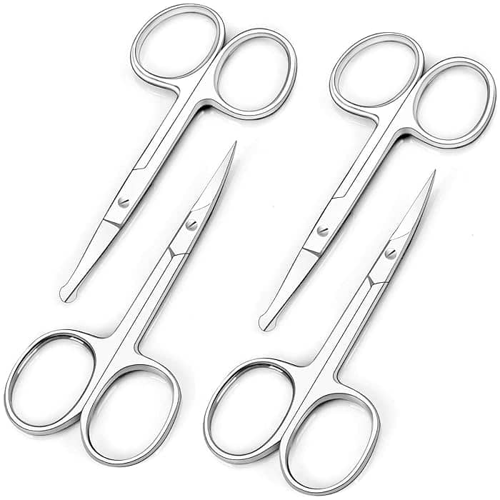 Curved and Rounded Facial Hair Scissors 0