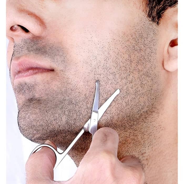 Curved and Rounded Facial Hair Scissors 4