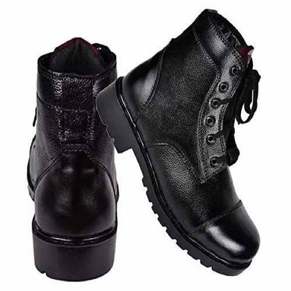 Jet Black Military Shoes 2