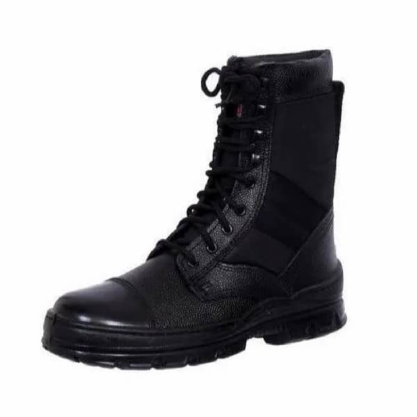 Jet Black Military Shoes 3