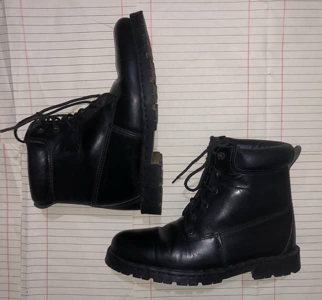 Jet Black Military Shoes 5