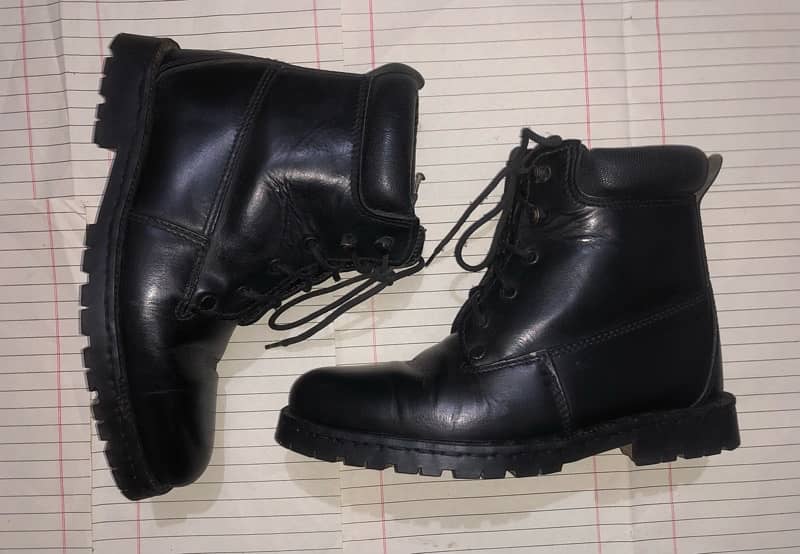 Jet Black Military Shoes 6