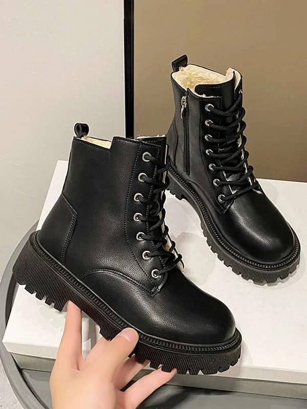 Jet Black Military Shoes 7