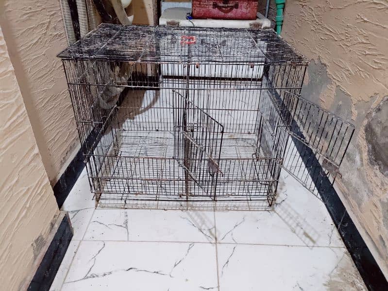 birds cage 3 portion & 2 portion folding cage 3