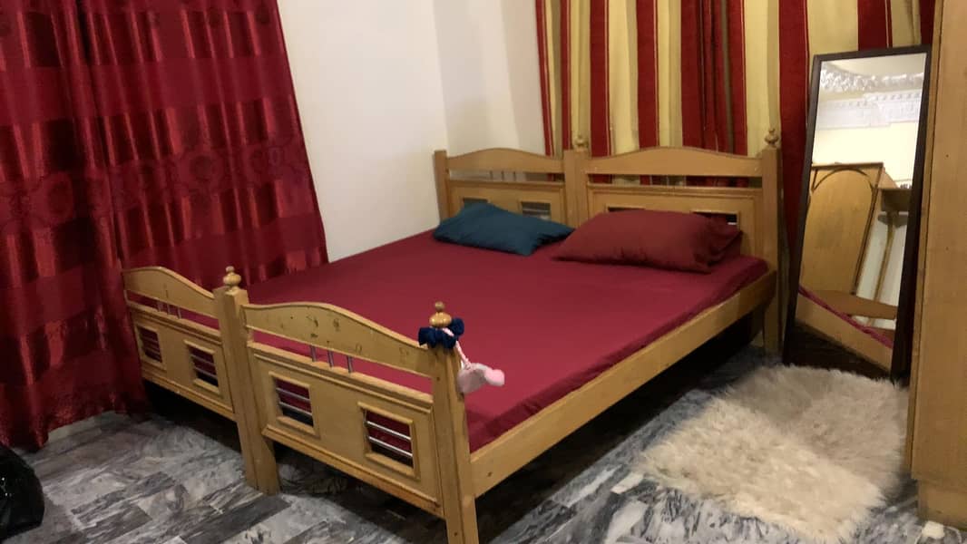 (urgent) 2 single bed with 2 master Molty foam mattress 2