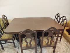 6 Person Wooden Dining Table