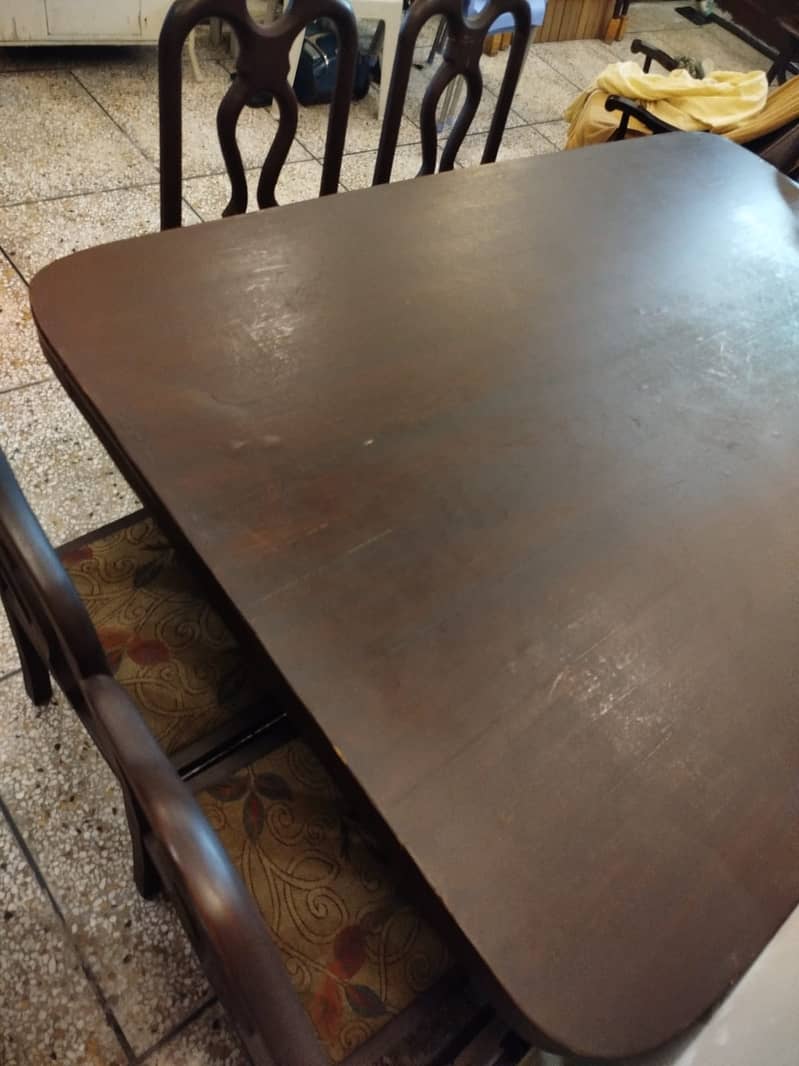 6 Person Wooden Dining Table 2