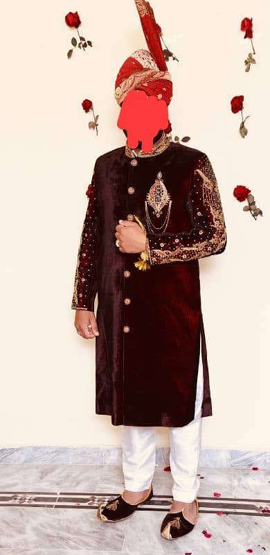 Dulha Sherwani for sale from mushtaq cloth house, purana qila Rwp 1