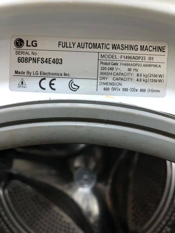 LG Washing Fully Automatic DD Inverter 2 in 1 6