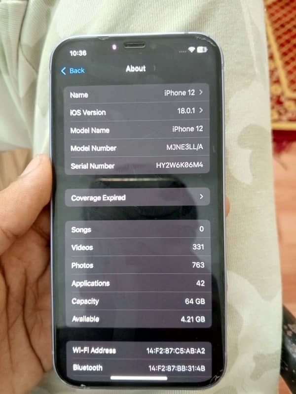 iPhone 12 64gb non pta JV non active 0