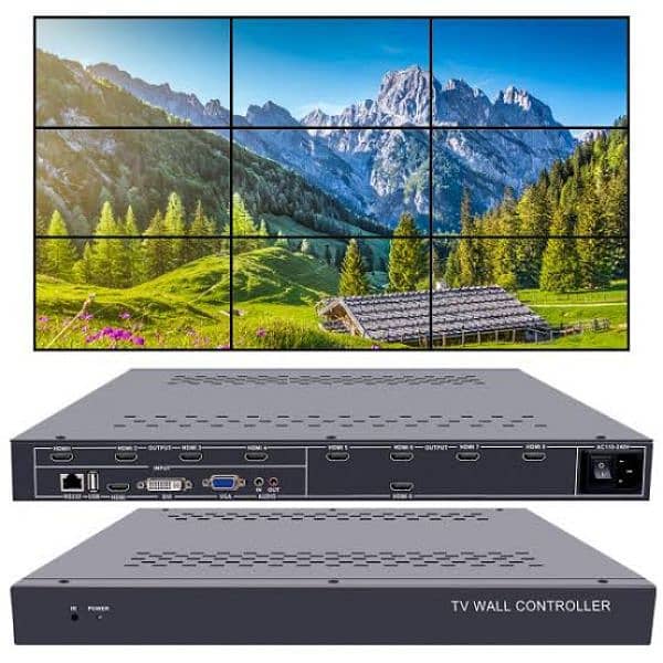 3x3 Video Wall Controller Hardware Based Direct HDMI Input Output 60Hz 0