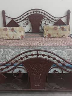 IRON BED WITH MATTRESS