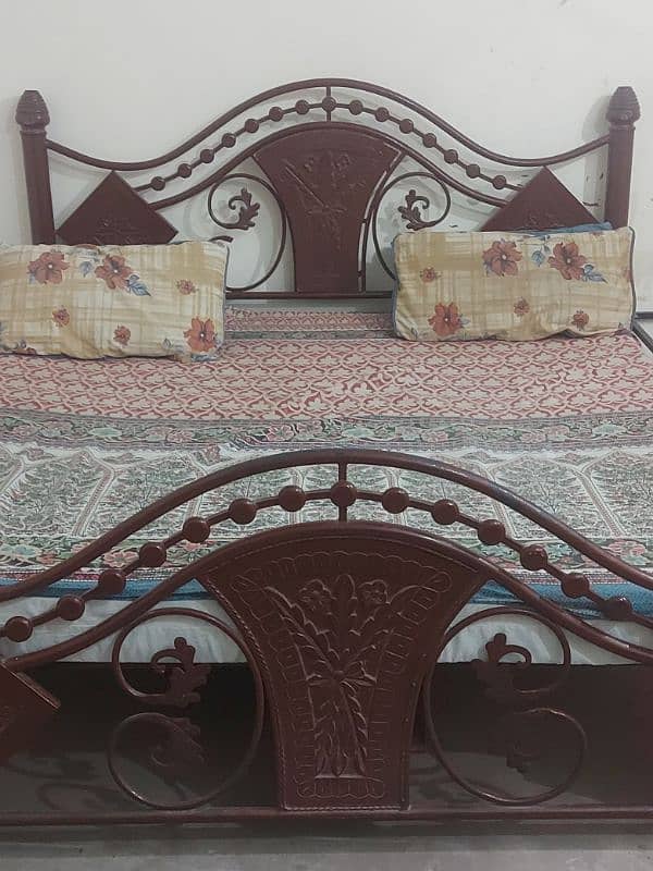 IRON BED WITH MATTRESS 4