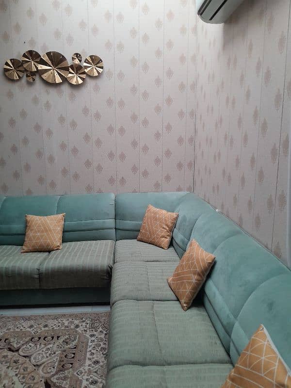 TV lounge L shaped sofa set 1