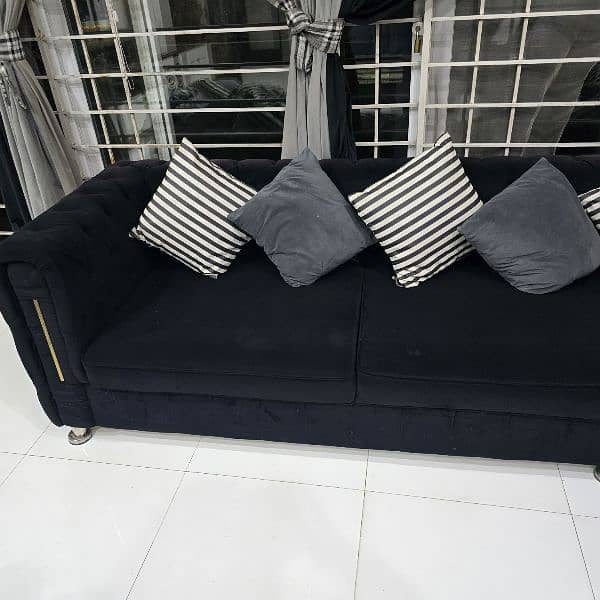 velvet Sofa set | L shaped 4