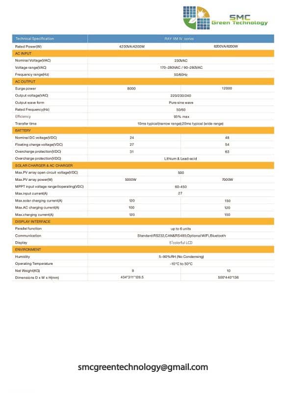 Raybit Hybrid Inverter 4kw & 6kw 3