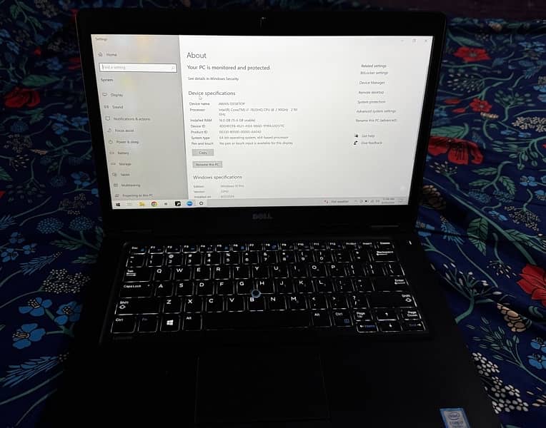 Dell Laptop Core i7 7th generation Latitude model 5