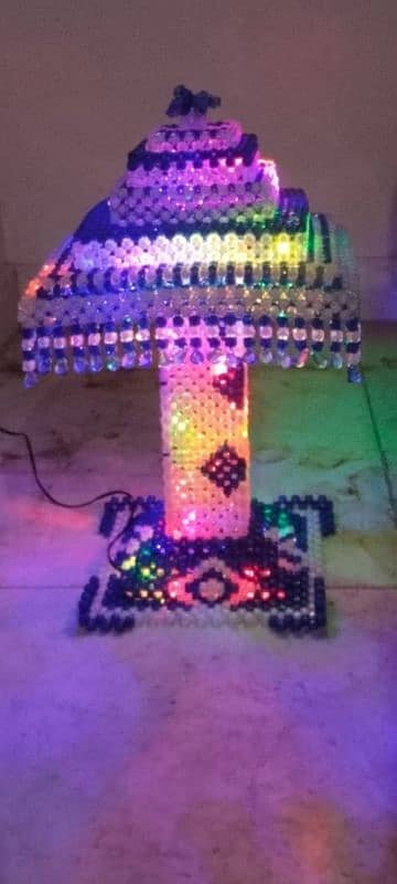 Decorated lamp made of beautiful beads with beautiful color lights 3