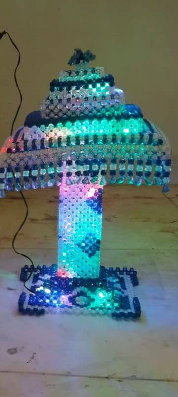 Decorated lamp made of beautiful beads with beautiful color lights 4