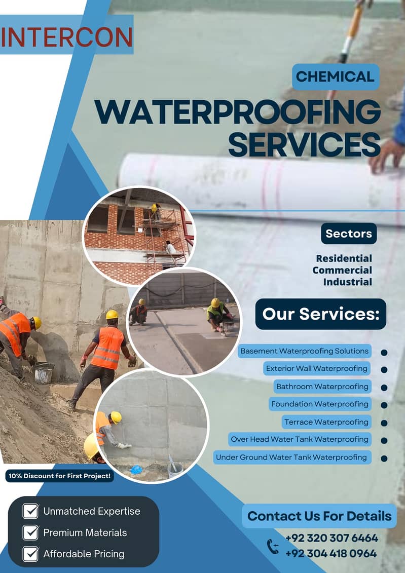 Waterproofing Services all over Pakistan with 100% guarantee 0