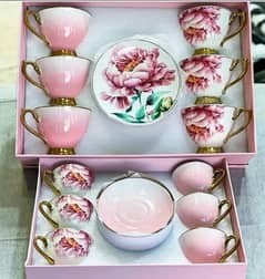 Tea set box rose and pink