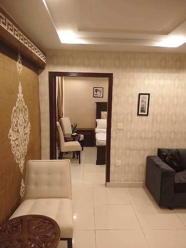 1 bed Apartment Fully Furnished For Rent Iqbal Block Bahria Town Lahore 2