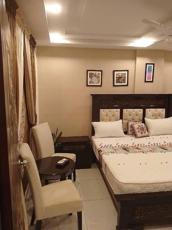 1 bed Apartment Fully Furnished For Rent Iqbal Block Bahria Town Lahore 3